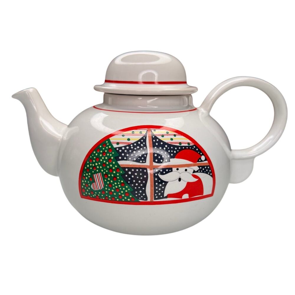 Vintage Epoch Noritake Twas The Before Santa Christmas Rero Holiday Teapot Korea
